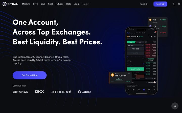 Captura de pantalla de bitkan.com