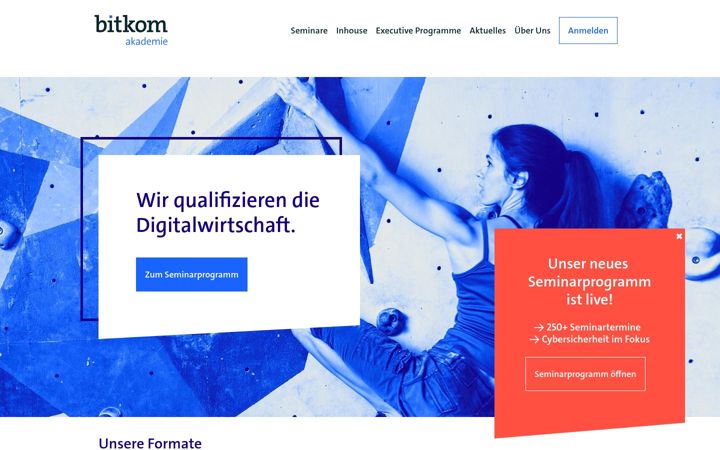 Screenshot of bitkom-akademie.de