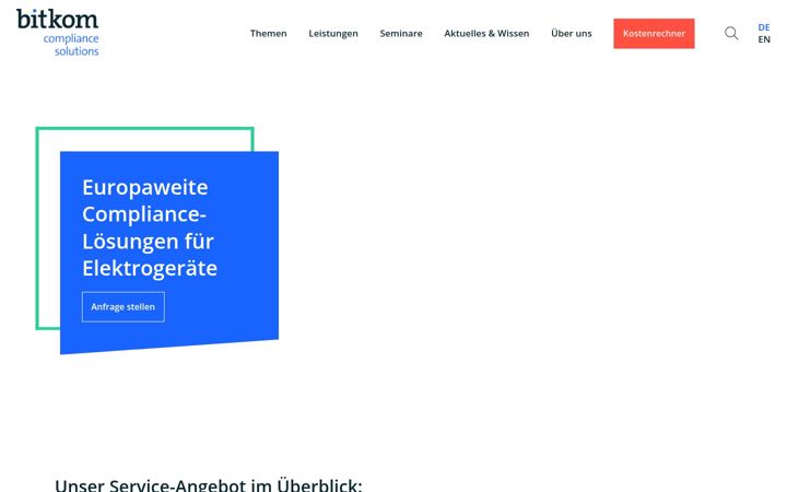 Screenshot of bitkom-compliance-solutions.com