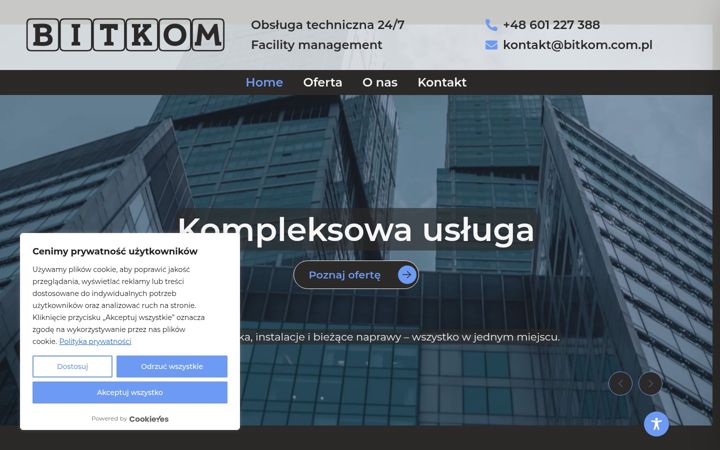 Screenshot of bitkom.com.pl