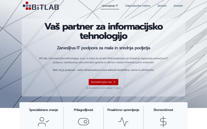 Screenshot of bitlab.si