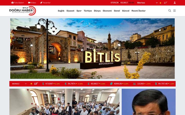 Screenshot of bitlisdogruhaber.com