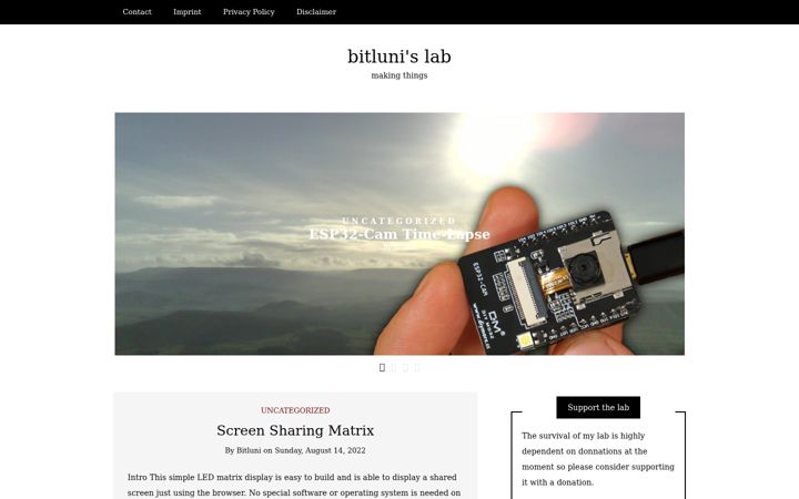 Screenshot of bitluni.com