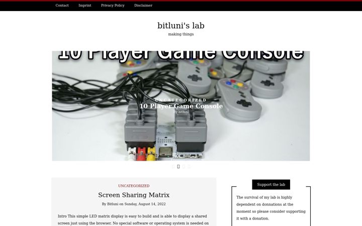Screenshot of bitluni.org