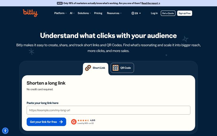 Captura de pantalla de bitly.com