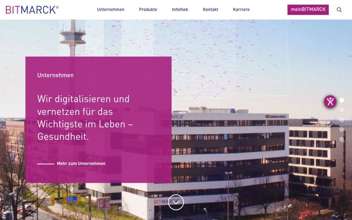 Screenshot of bitmarck.de