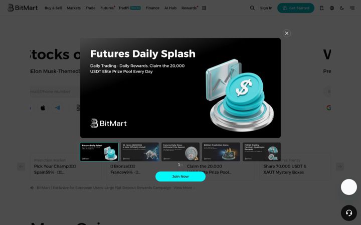 Ekrānuzņēmums no bitmart.com