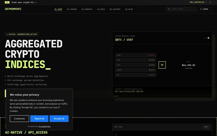 Screenshot stránky bitmidpoint.com