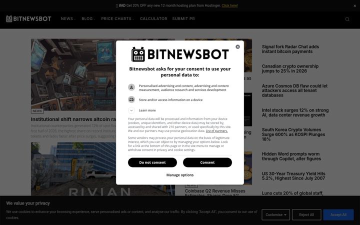 Screenshot of bitnewsbot.com