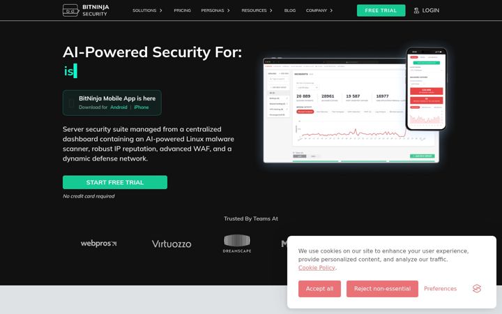 Screenshot of bitninja.com