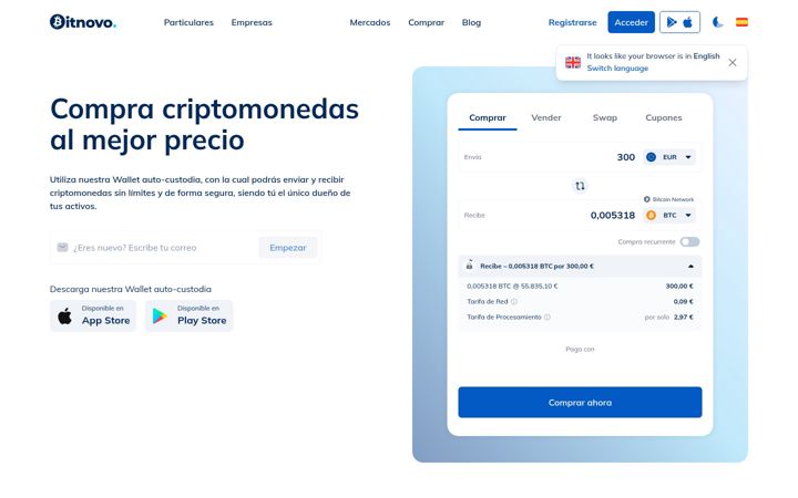 Screenshot of bitnovo.com