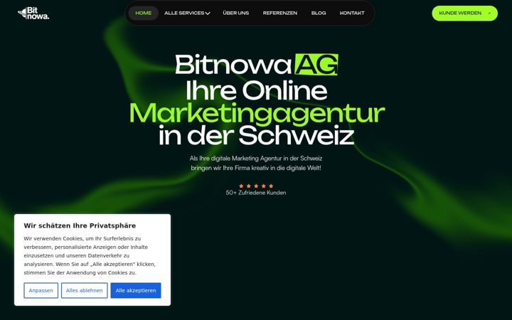 Screenshot of bitnowa.ch