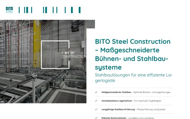Screenshot of bito-steel-construction.com