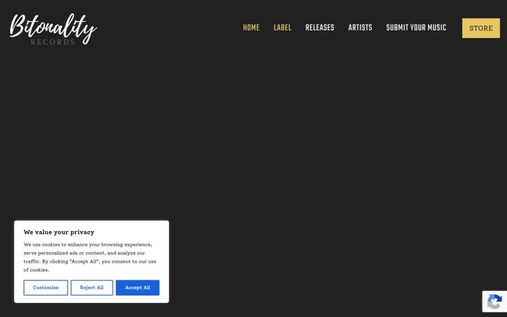 Screenshot of bitonalityrecords.com
