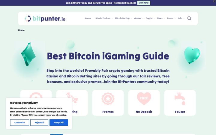 Screenshot of bitpunter.io