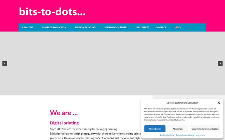Screenshot of bits-to-dots.de
