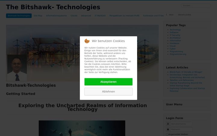 Screenshot stránky bitshawk-technologies.net