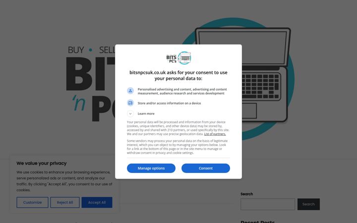 Screenshot of bitsnpcsuk.co.uk