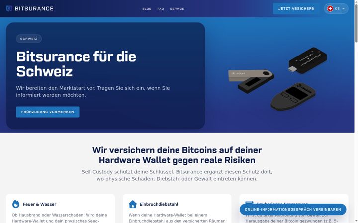 Screenshot of bitsurance.ch