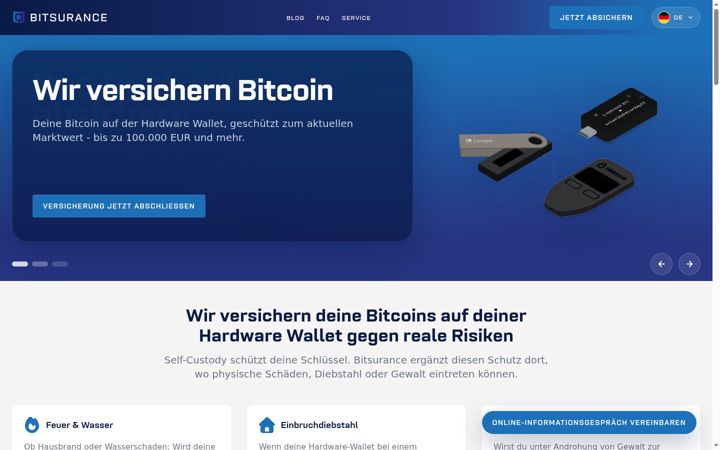 Screenshot of bitsurance.eu
