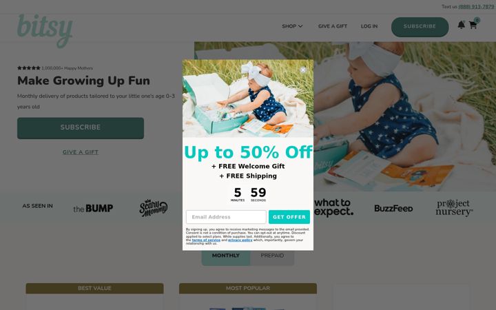 Screenshot of bitsyboxes.com