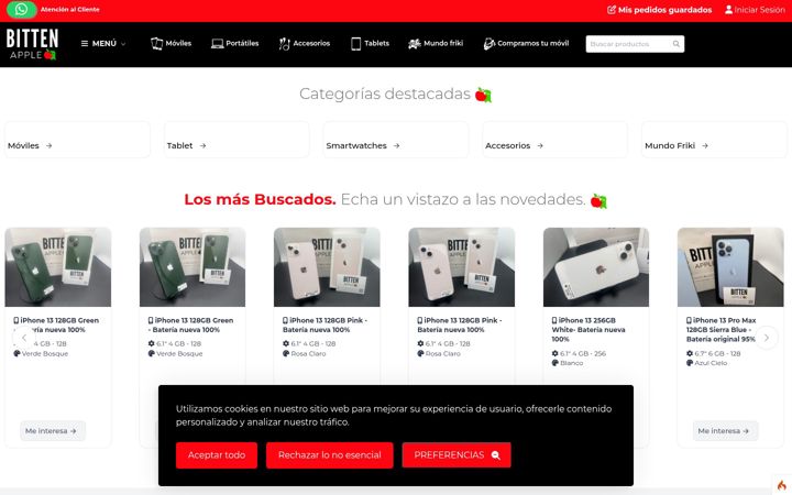Screenshot of bittenapple.es