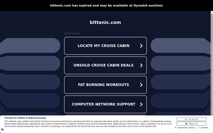 Screenshot of bittenic.com