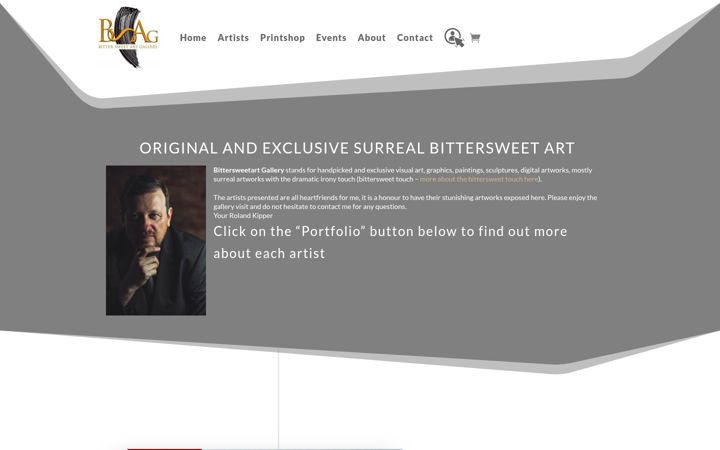 Screenshot of bittersweetart.gallery