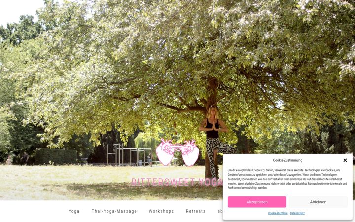Screenshot of bittersweetyoga.de