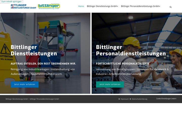 Screenshot of bittlinger-gmbh.de