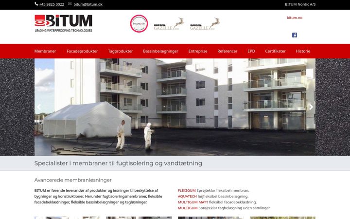Screenshot of bitum.dk