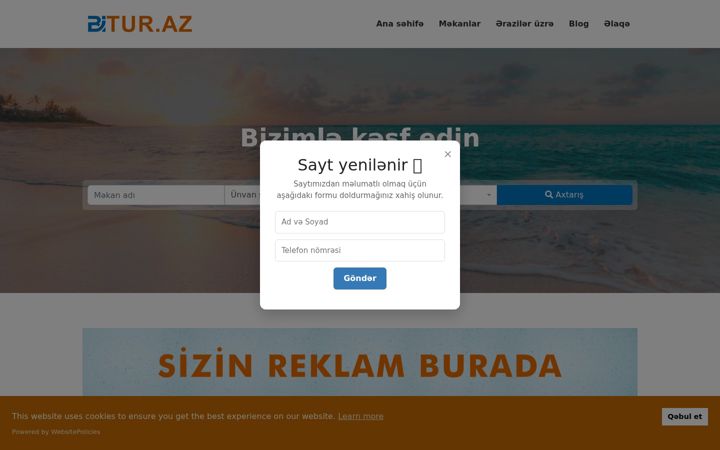Screenshot of bitur.az