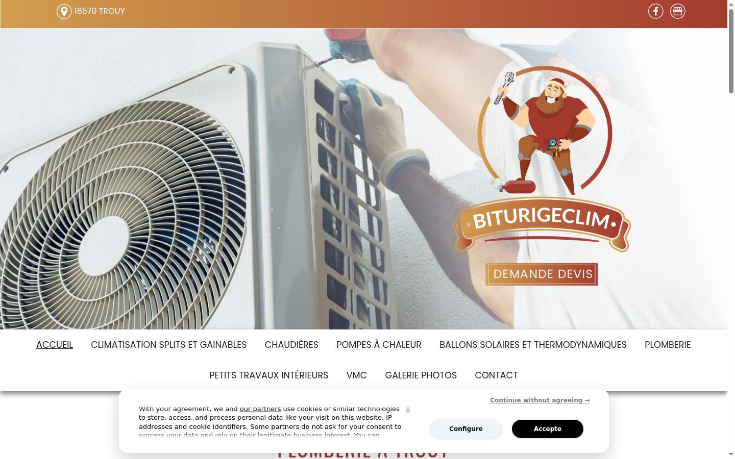 Screenshot des Einwilligungsbanners vor jeglicher Interaktion