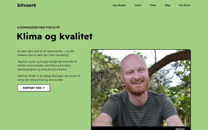 Screenshot of bitvaerk.dk