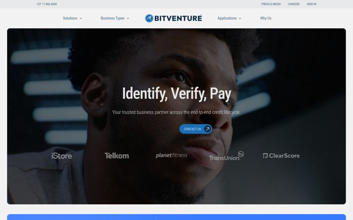 Screenshot of bitventure.co.za