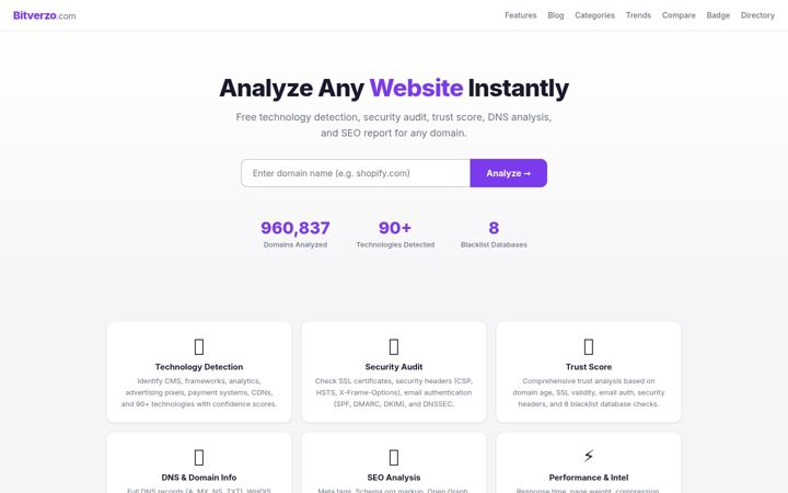 Screenshot of bitverzo.com