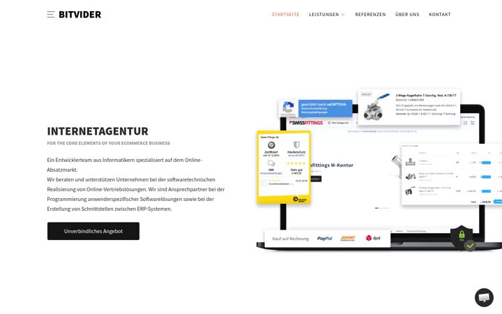 Screenshot of bitvider.de