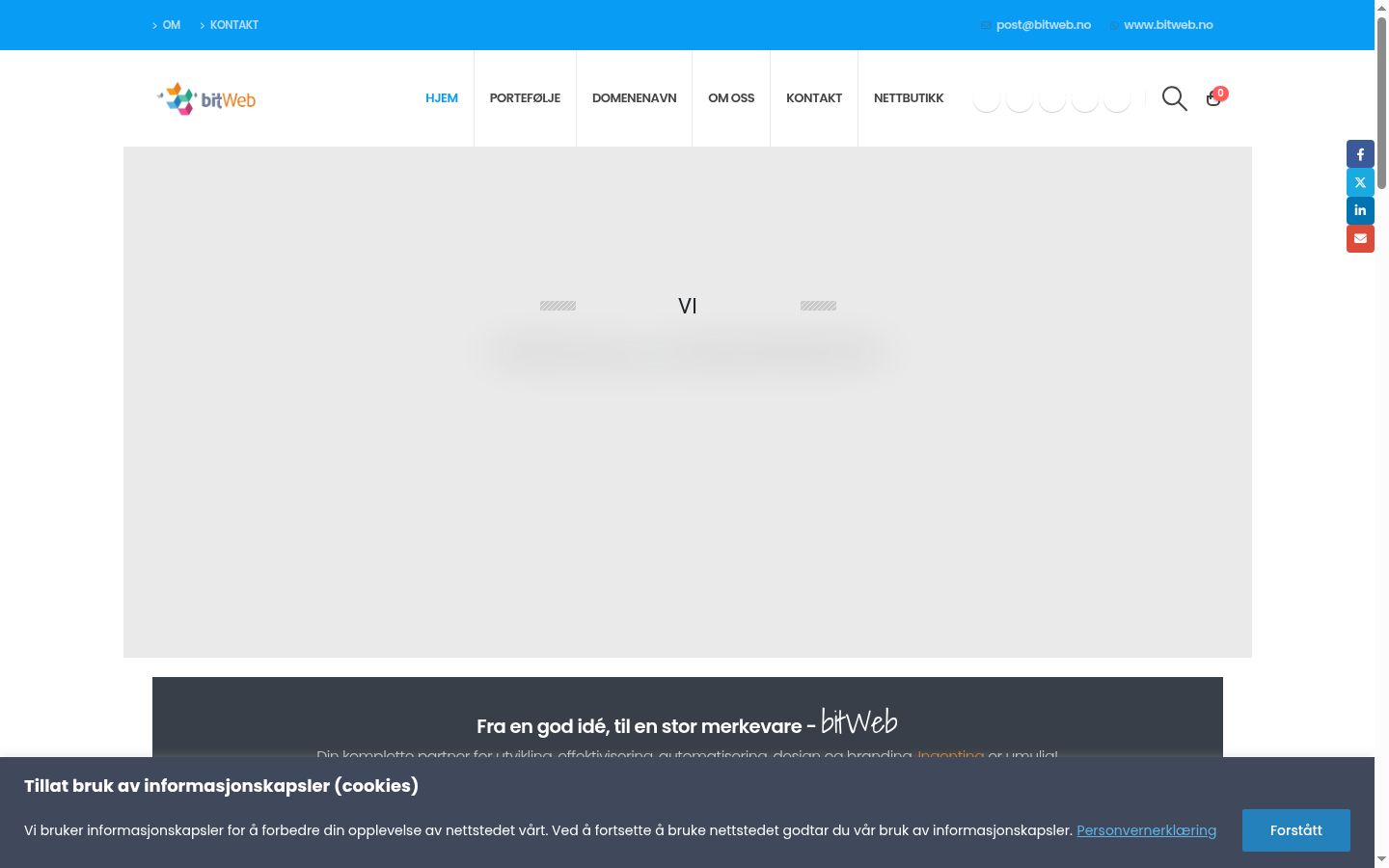 Screenshot of the consent banner shown before any interaction