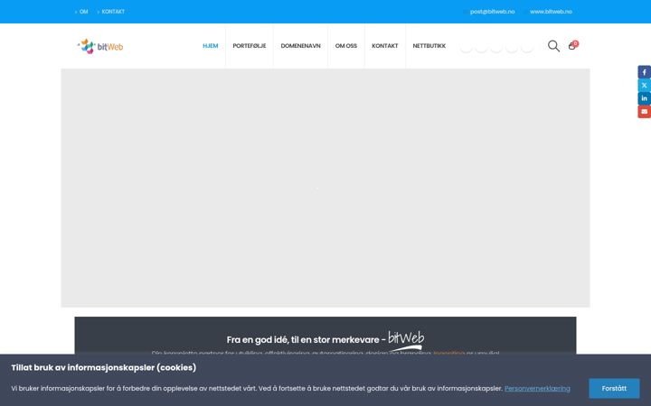 Screenshot of bitweb.no
