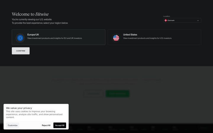 Screenshot of bitwiseinvestments.com