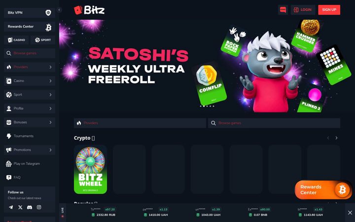 Screenshot of bitz.io
