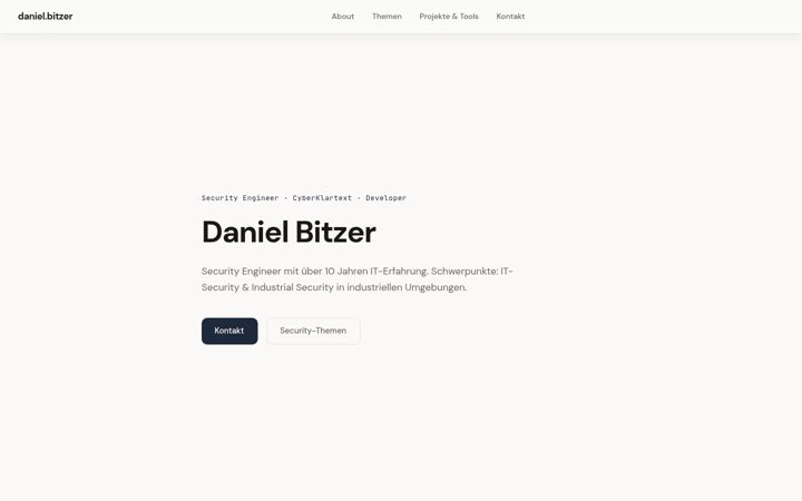 Screenshot of bitzer.dev