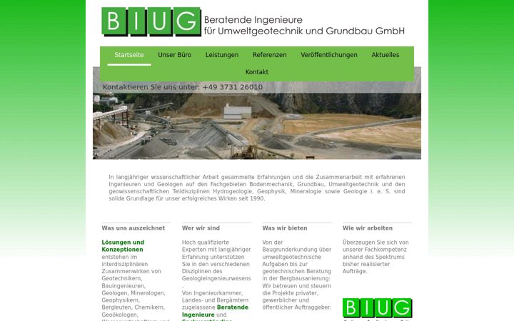 Screenshot of biug-geotechnik.de