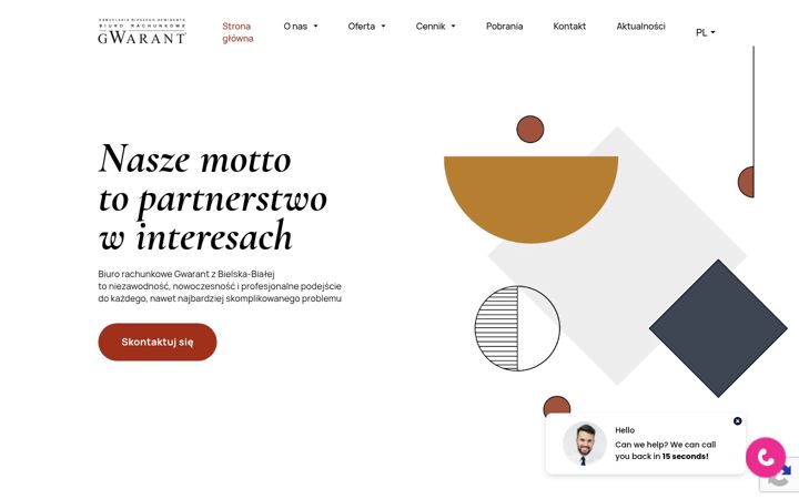 Screenshot stránky biuro-gwarant.pl