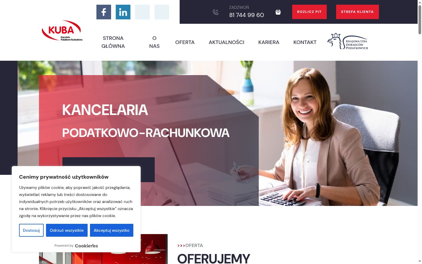 Képernyőkép a bármilyen interakció előtt megjelenő hozzájárulási bannerről