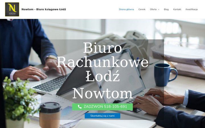 Screenshot stránky biuro-nowtom.pl