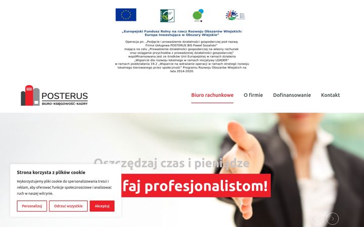 Screenshot stránky biuro-posterus.pl