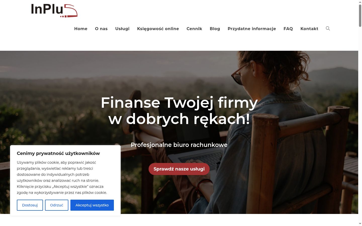 Zrzut ekranu banera zgody wyświetlanego przed jakąkolwiek interakcją