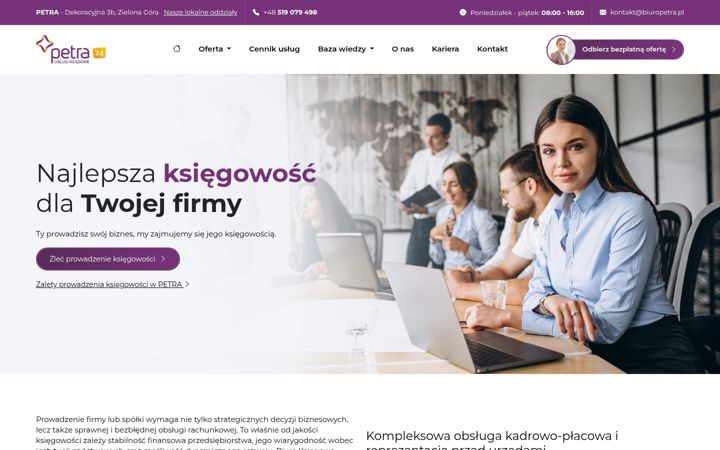 Skærmbillede af biuropetra.pl