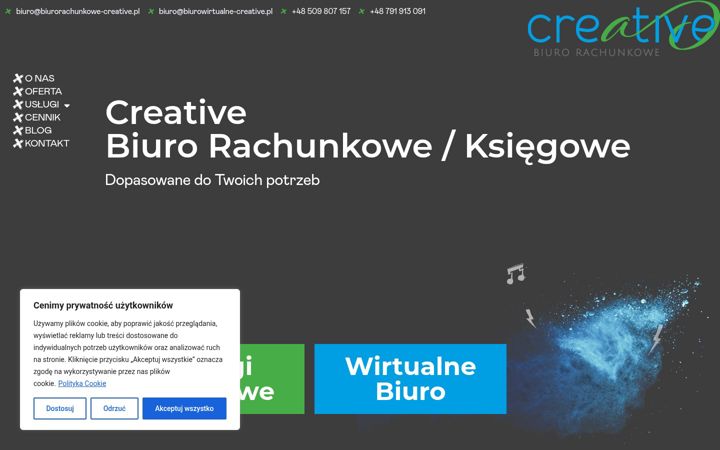 Screenshot of biurorachunkowe-creative.pl